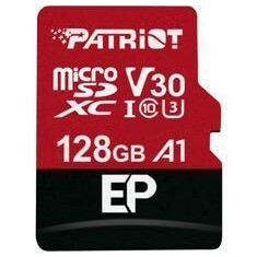 128GB microSDXC Patriot V30 A1, class 10 U3 100/80MB/s + adapter