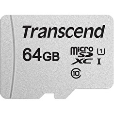 TRANSCEND Micro SDXC 300S 64GB UHS-I U1, s adaptérem