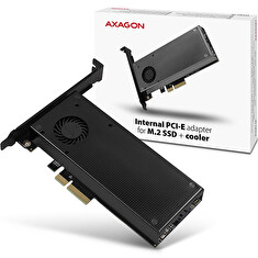 AXAGON PCEM2-D, PCIe x4 - M.2 NVMe M-key + SATA B-key slot adaptér, LP