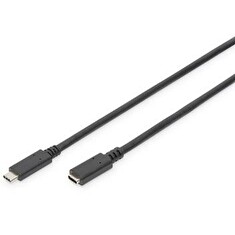 Cable USB 3.1 Gen.2 SuperSpeed+ 10Gbps Type USB C/C M/F black 1m