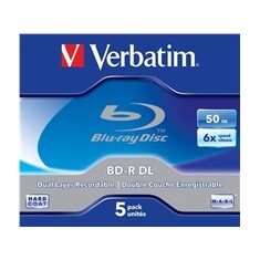 Verbatim Blu-ray BD-R Dual Layer [ jewel case 5 | 50GB | 6x | Scratchguard Plus]