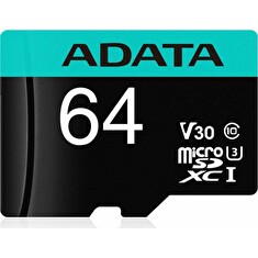 ADATA Premier Pro micro SDHC karta 64GB, Č/Z až 100/80 MB/s, s adaptérem