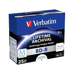 VERBATIM M-Disc BD-R(5-pack)Jewel/4x/25GB