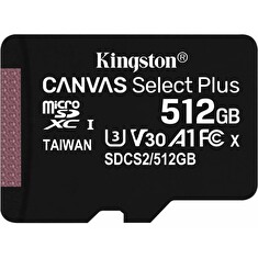 KINGSTON Canvas Select Plus 512GB microSD / UHS-I / CL10 / bez adaptéru