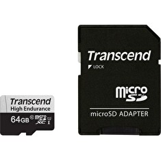 Transcend Paměťová karta microSD 64GB s adaptérem U1, High Endurance