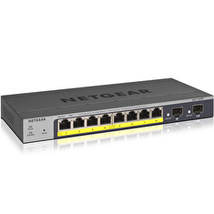 8P GE POE SMART MANAGED PRO SWITCH, 10 portový switch, řízený, PoE (46W), 8x LAN + 2x SFP 1Gigabit