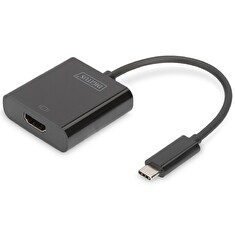 Graphic Adapter HDMI 4K 30Hz UHD to USB 3.1 Type C, with audio, black, 15cm