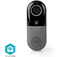 Nedis WIFICDP10GY - Wi-Fi Smart Domovní Zvonek s Kamerou | Ovládání Pomocí Aplikace | microSD Slot | HD 720p