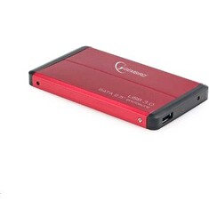 Externí box GEMBIRD pro 2.5" zařízení, USB 3.0, SATA, červený