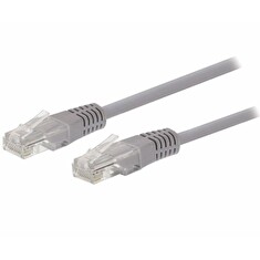 Kabel C-TECH patchcord Cat5e, UTP, šedý, 5m