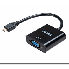 AKASA redukce z micro HDMI(M) na VGA / AK-CBHD21-15BK / 15cm