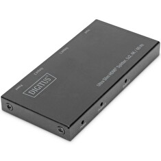 Digitus Ultra tenký HDMI Rozbočovač, 1x2, 4K / 60Hz HDR, HDCP 2.2, 18 Gbps, Micro USB napájeno