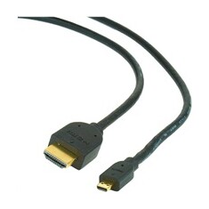 GEMBIRD Kabel propojovací HDMI-HDMI micro, 1.3, M/M stíněný, zlacené kontakty, 1,8m, černý