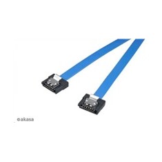AKASA Kabel Super slim SATA3 datový kabel k HDD,SSD a optickým mechanikám, modrý, 30cm