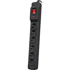 ARMAC SURGE PROTECTOR MULTI M6 5M 6X FRENCH OUTLETS BLACK