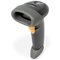 DIGITUS Ruční skener čárových kódů 2D, napájený z baterie, kompatibilní s Bluetooth a QR kódem, 200 skenů / s, s držákem