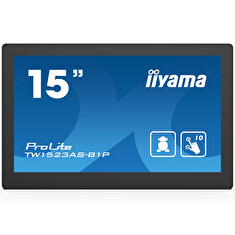 15" iiyama TW1523AS-B1P: IPS, FullHD, capacitive, 10P, 450cd/m2, mini HDMI, WiFi, Android 8.1