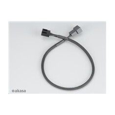 AKASA prodlužovací kabel k PWM ventilátoru, 30cm (4pin pro PWM, 3pin ventilátory), 4ks v balení