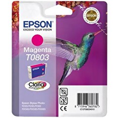 Epson T0803 - inkoust magenta pro Epson Stylus Photo R265, R285, R360, RX560, RX585, RX685(kolibřík)