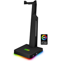 CONNECT IT NEO Stand-It RGB stojánek na sluchátka + USB hub, ČERNÝ