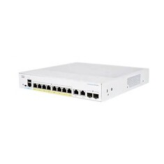 Cisco switch CBS350-8FP-E-2G, 8xGbE RJ-45, 2xGbE RJ-45/SFP, fanless, PoE+, 120W - REFRESH