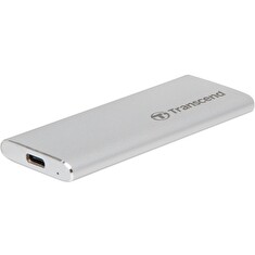 Transcend ESD260C 1TB USB 3.1 Gen2 (USB-C) Externí SSD disk (3D TLC), 520MB/R, 460MB/W, kompaktní rozměry, stříbrný