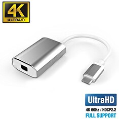 PremiumCord Adaptér USB-C na mini DisplayPort, rozlišení 4K*2K@60Hz