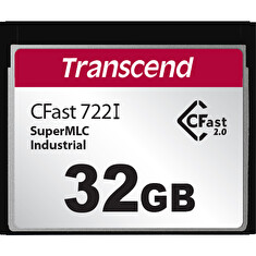 Transcend 32GB INDUSTRIAL TEMP CFAST CFX722I (MLC) paměťová karta (SLC mode), 510MB/s R, 355MB/s