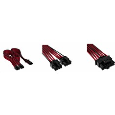 Corsair Premium Individually Sleeved 12+4pin PCIe Gen 5 12VHPWR 600W cable, Type 4, BLACK/RED