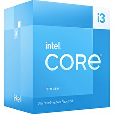 INTEL Core i3-13100F / Raptor Lake / LGA1700 / max. 4,5GHz / 4C/8T / 12MB / 58W TDP / bez VGA / BOX