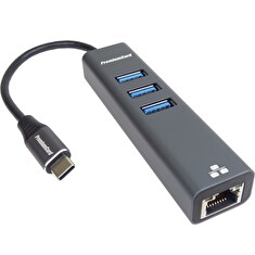 PremiumCord Adapter USB-C na Gigabit + 3x USB 3.0