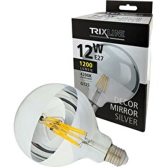 Žárovka LED E27 12W bílá přírodní TRIXLINE Decor Mirror G125 Silver
