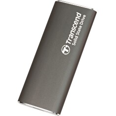 Transcend ESD265C 1TB, USB 10Gbps Type C, Externí SSD disk (3D NAND flash), kompaktní rozměry, šedý