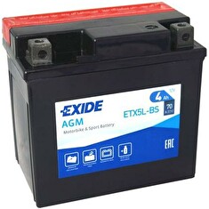 Baterie motocyklová 12V/4Ah EXIDE ETX5L-BS