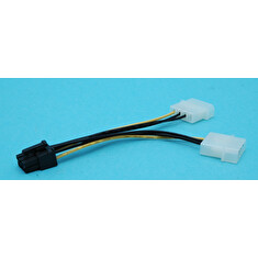 AKASA Kabel redukce napájení z 2x MOLEX ATX na 6pin PCIe, 10cm