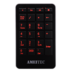 AMEI Keyboard AM-KN101R Professional Letter Red Illuminated digital keypad
