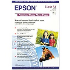 Epson papír Premium Glossy Photo, 255g/m, A3+, 20ks