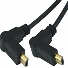 PremiumCord Kabel HDMI A - HDMI A M/M 2m, rotační