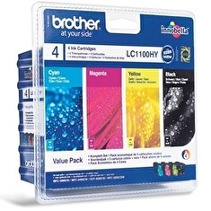 BROTHER inkoustová náplň LC-1100HY VALBP/ multipack/ Černá + tři barvy