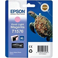 EPSON T1576 - inkoust light magenta (světle purpurová) pro Epson R3000 (želva)