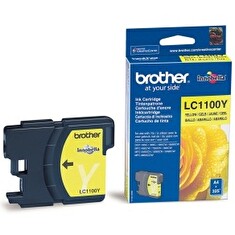 Inkoustová náplň Brother yellow LC1100Y 325str.