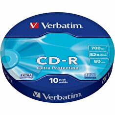 VERBATIM CD-R 80 700MB/ 52x/ WRAP EXTRA PROTECTION/ 10pack/ bulk box
