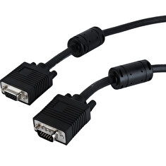 Gembird kabel prodlouž mon 15M/15F VGA 3m stíněný extra, ferrity, BLACK