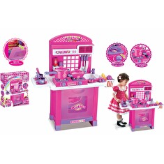 Dětská kuchyňka G21 Superior s příslušenstvím růžová