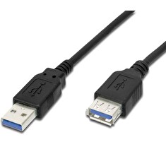 PremiumCord - Prodlužovací šňůra USB - USB Type A (M) do USB Type A (F) - USB 3.0 - 2 m - lisovaný - černá