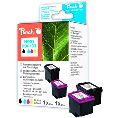 Inkoust Peach CC656AE + CC654AE, No.901+901XL Combi Pack kompatibilní barevný a černý PI300-401 pro HP OJ 4500, I4500 se
