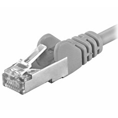 PremiumCord - Patch kabel - RJ-45 (M) do RJ-45 (M) - 3 m - FTP - CAT 6 - bootovaný, provedení bez hrbolků - šedá