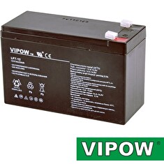 Baterie olověná 12V/ 7Ah VIPOW (7,5Ah) bezúdržbový akumulátor