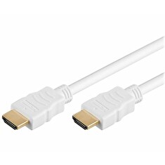 PremiumCord - HDMI s kabelem Ethernet - HDMI (M) do HDMI (M) - 2 m - trojnásobně stíněný - bílá - podporuje 4K