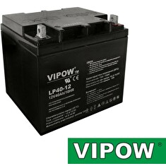 Baterie olověná 12V/40Ah VIPOW bezúdržbový akumulátor